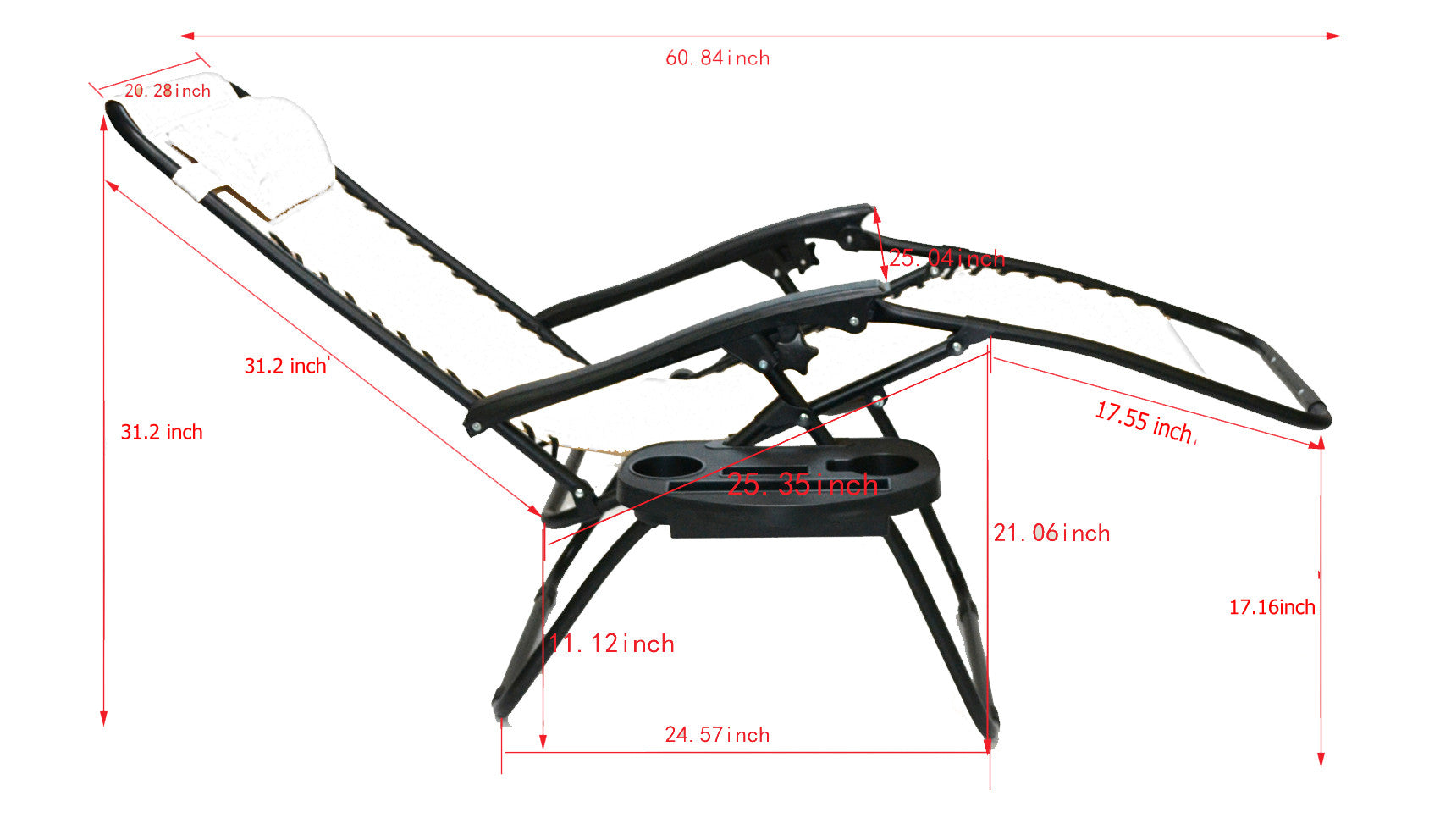 Reclining Folding Lounge Chair - Image 4