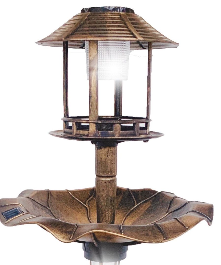 Solar-Powered Bird Bath Garden Light