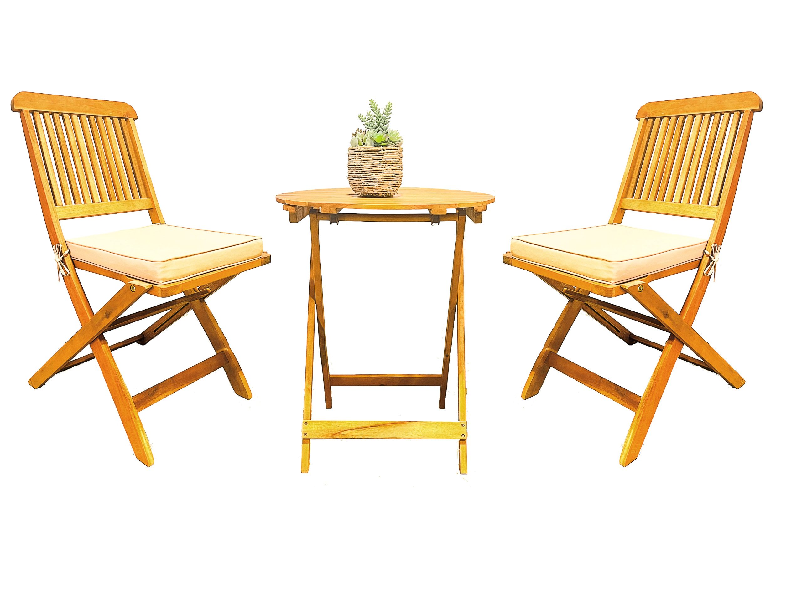 Outdoor Folding Chair and Table Set - Image 3
