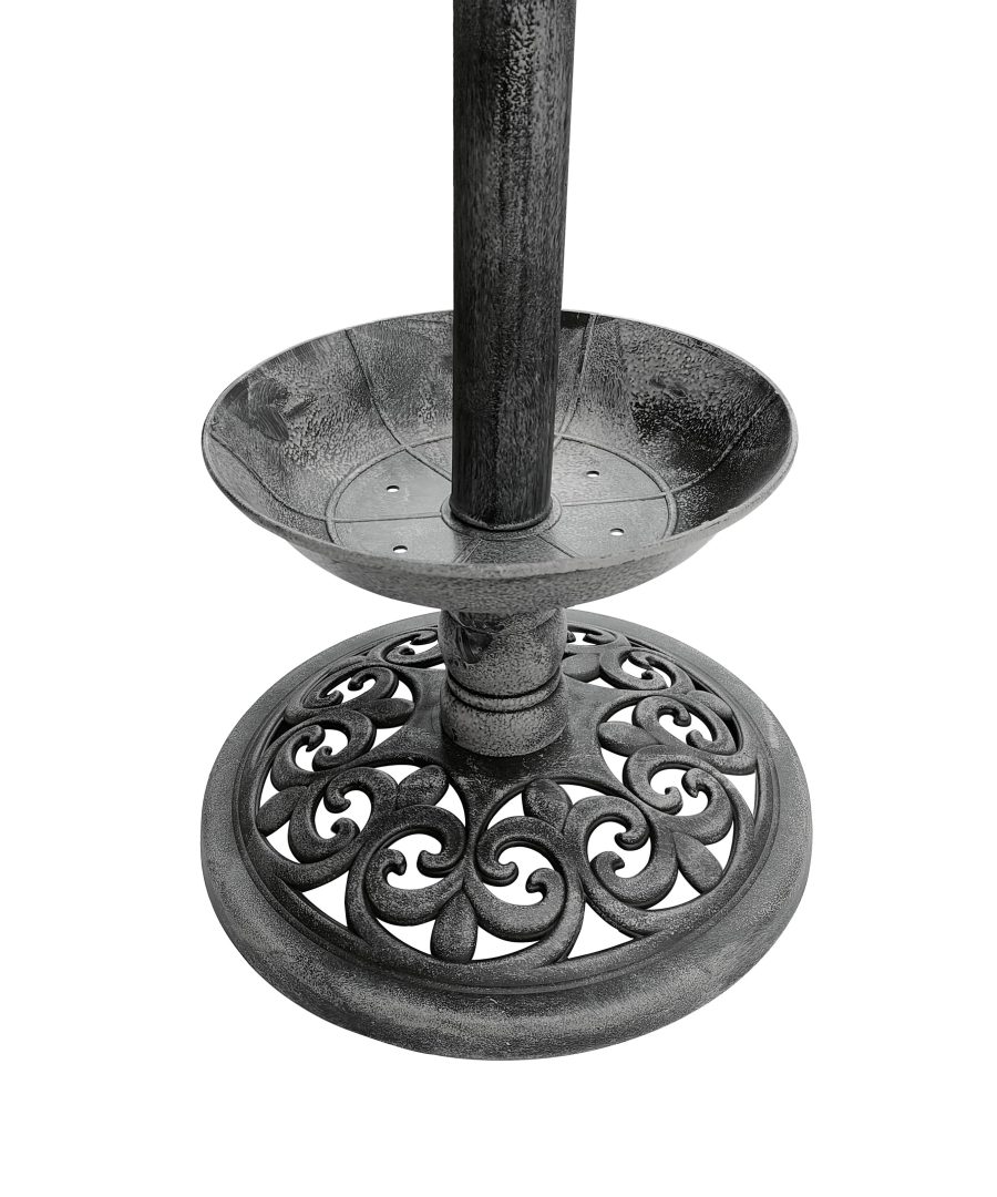 Solar-Powered Bird Bath with Lighting