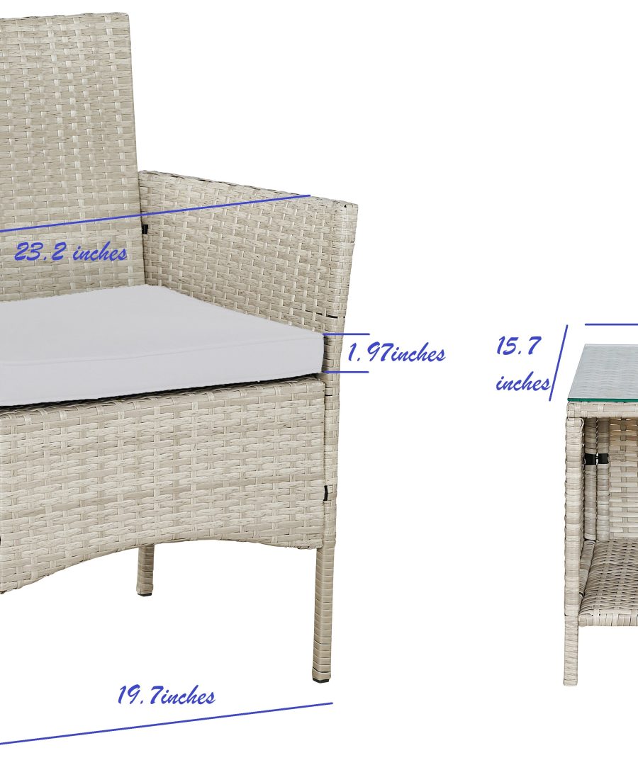 Outdoor Patio Furniture Set with Chairs and Table