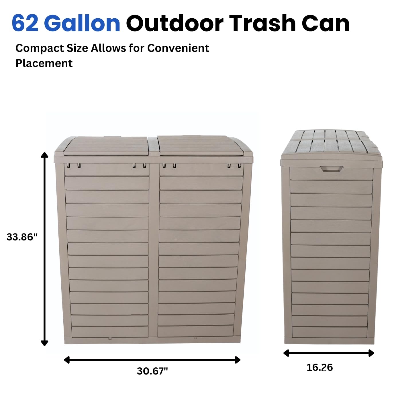 Dual-Compartment Outdoor Trash Can - Image 3