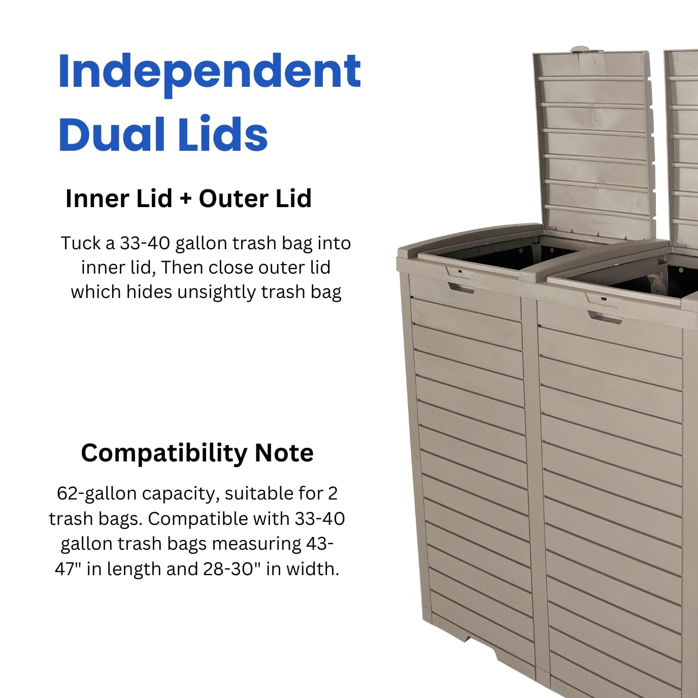 Dual-Compartment Outdoor Trash Can - Image 7
