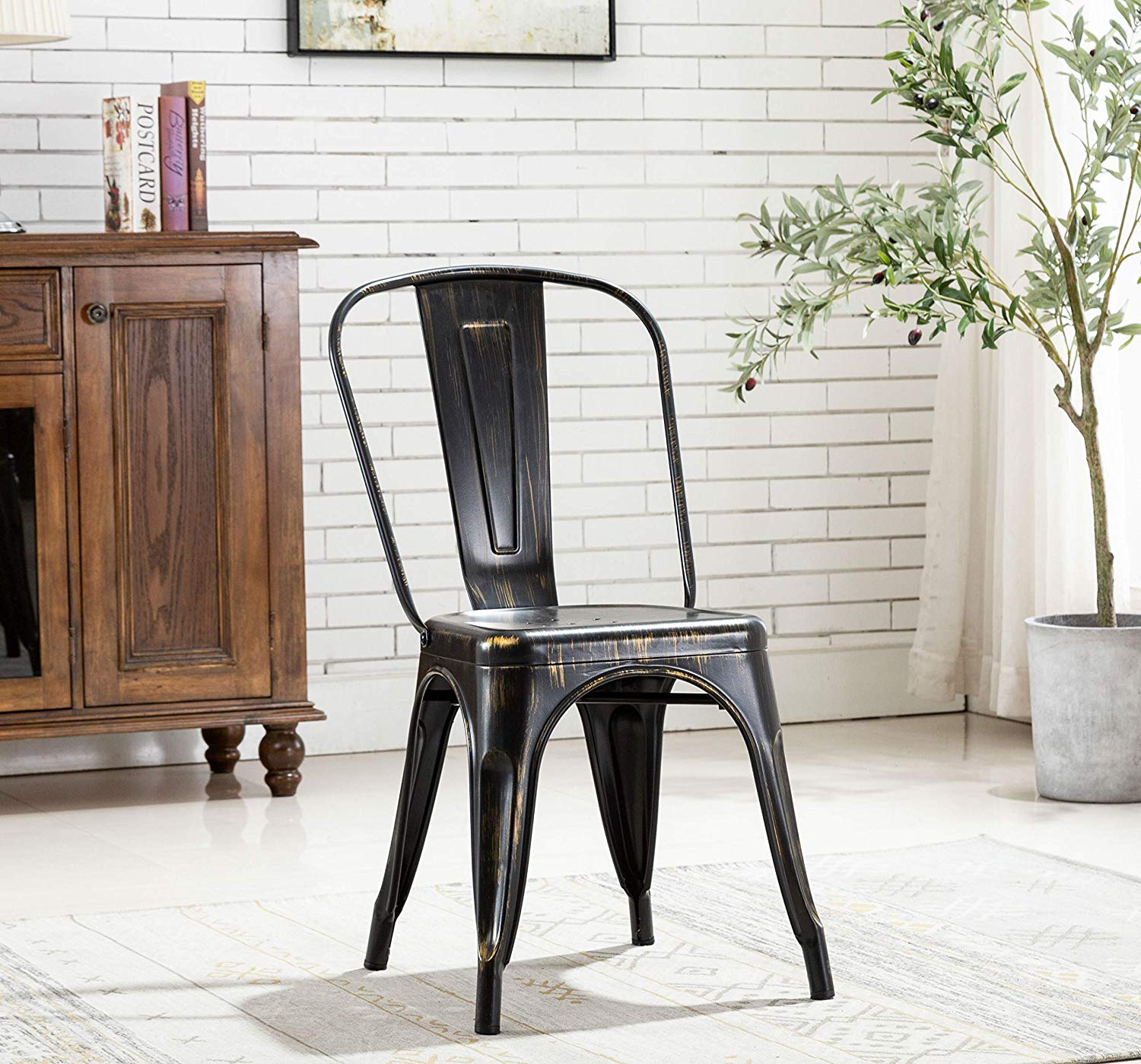 Stackable Metal Dining Chairs - Image 4