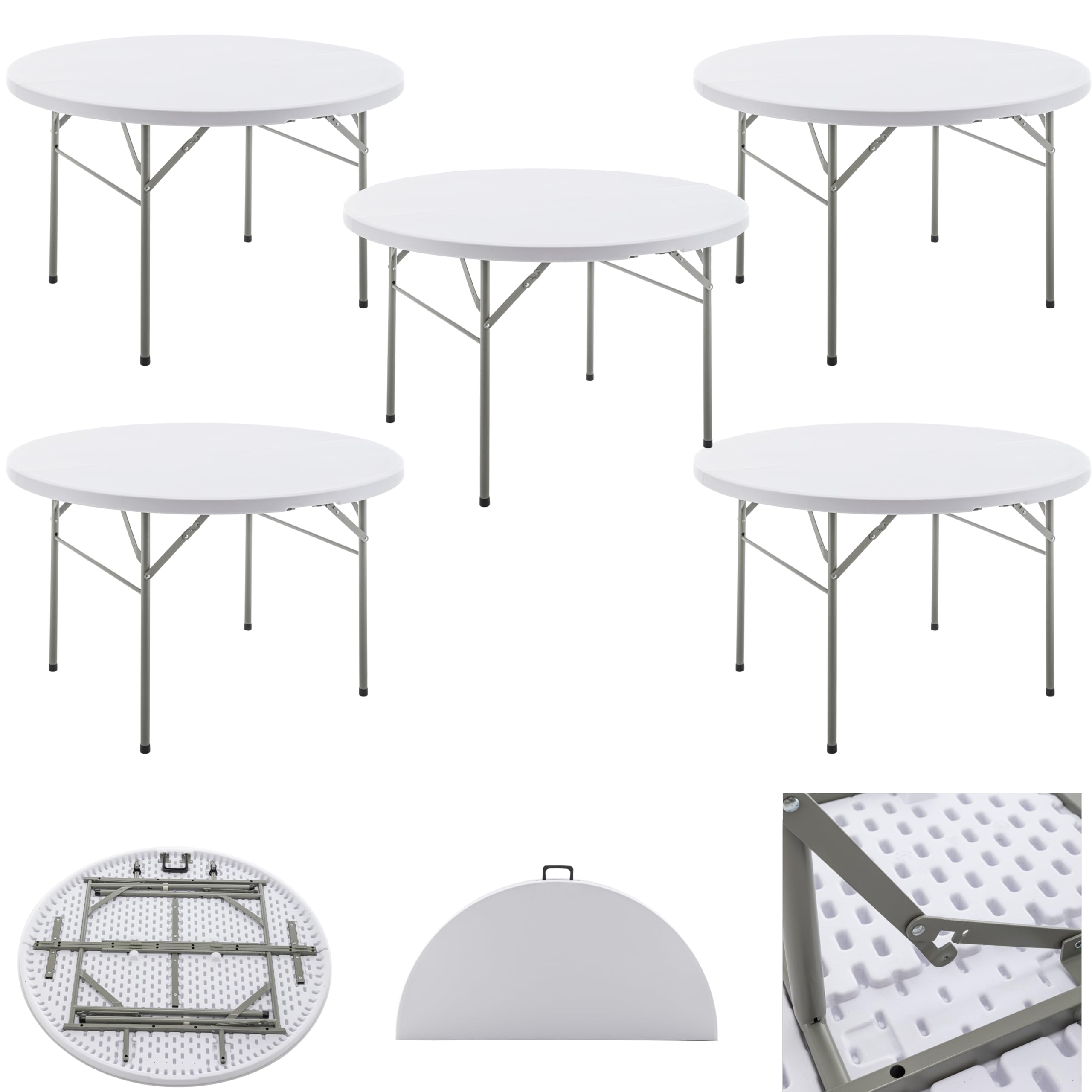 Folding Round Table Set - Image 8