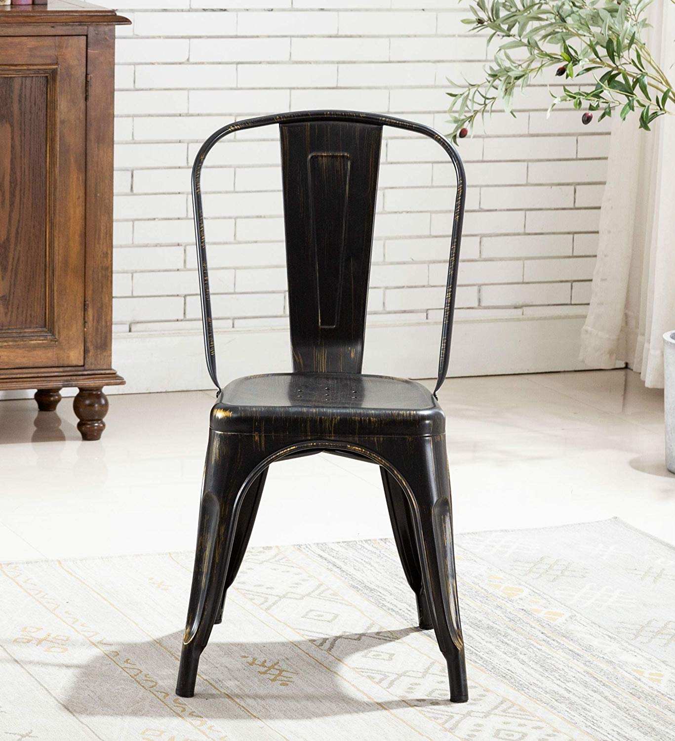 Stackable Metal Dining Chairs - Image 3