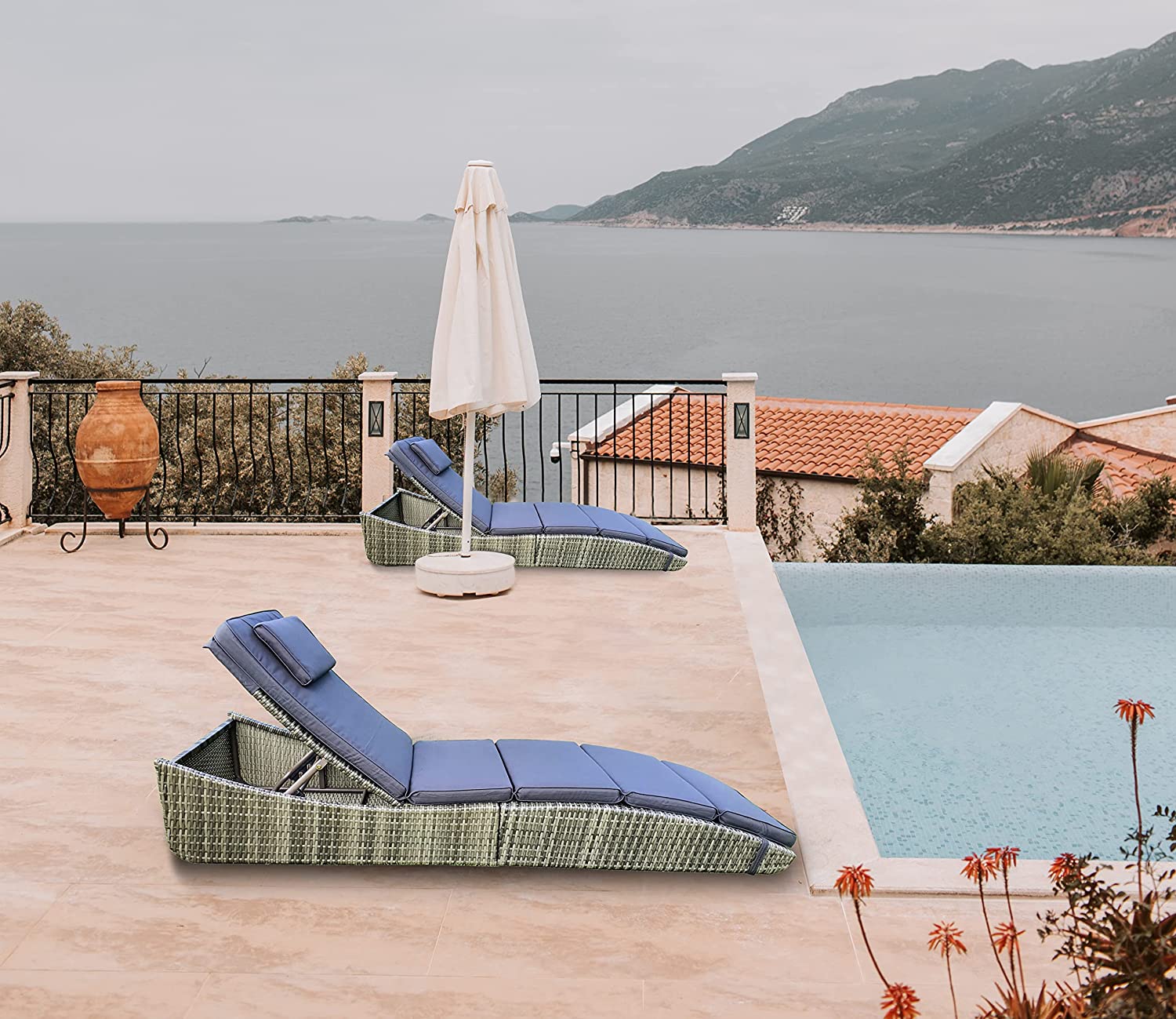 Outdoor Adjustable Foldable Lounge Chair - Image 3