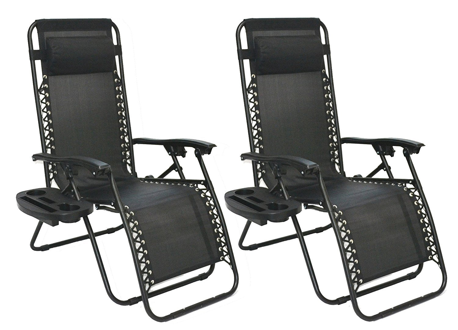 Reclining Folding Chair with Cup Holder - Image 3