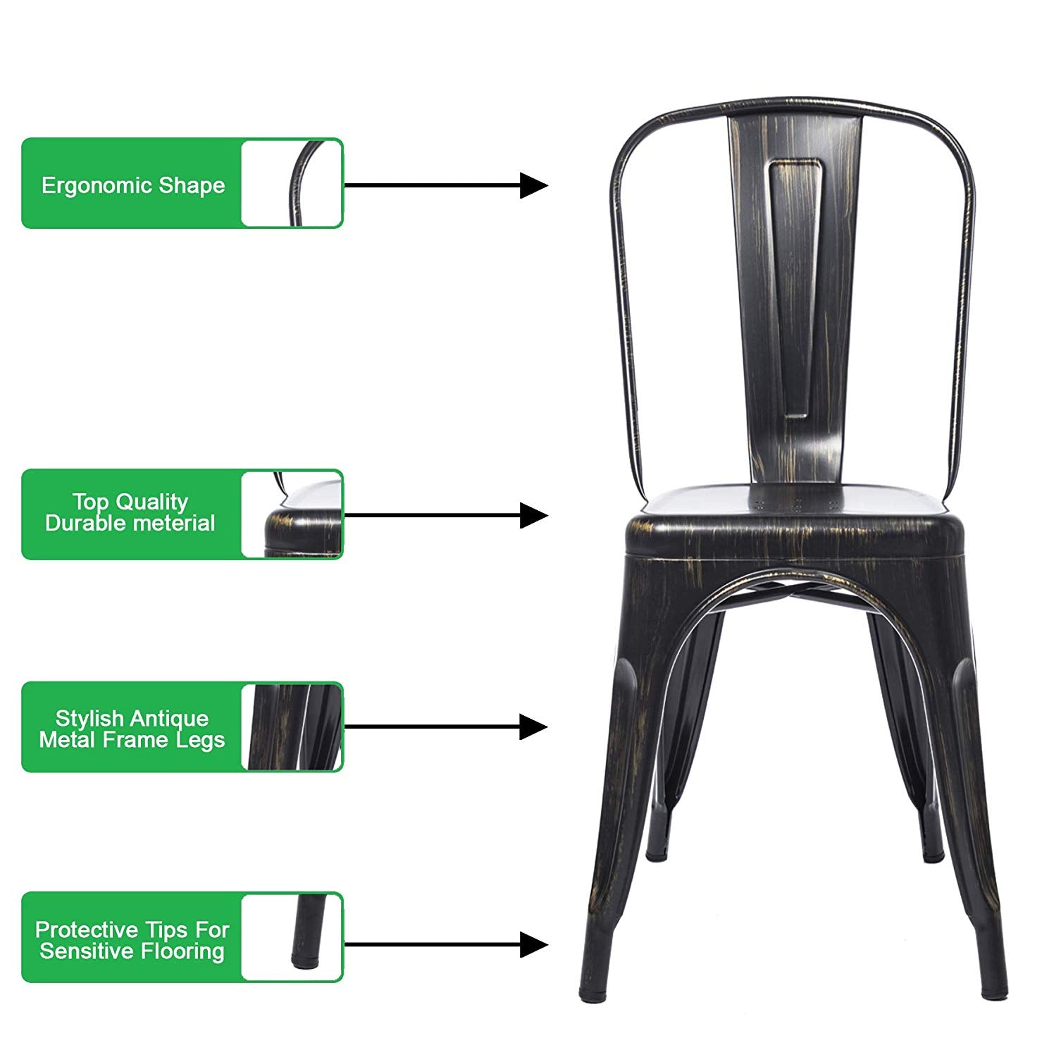 Stackable Metal Dining Chairs - Image 8