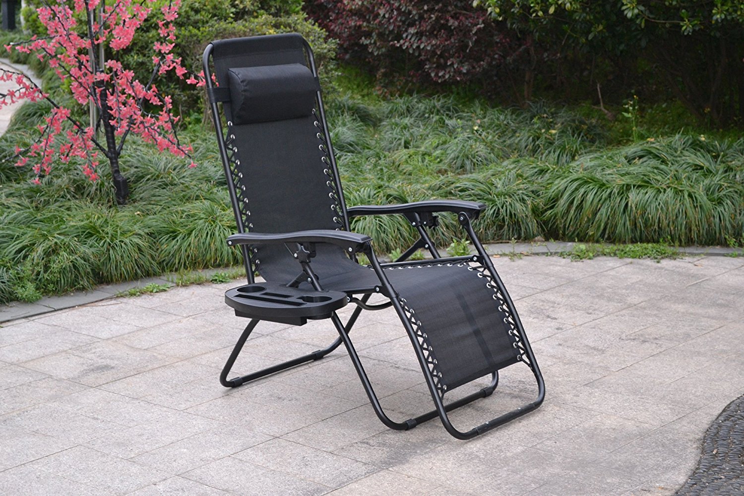 Reclining Folding Chair with Cup Holder - Image 5