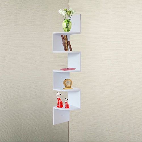Wall-Mounted Zig Zag Corner Shelf