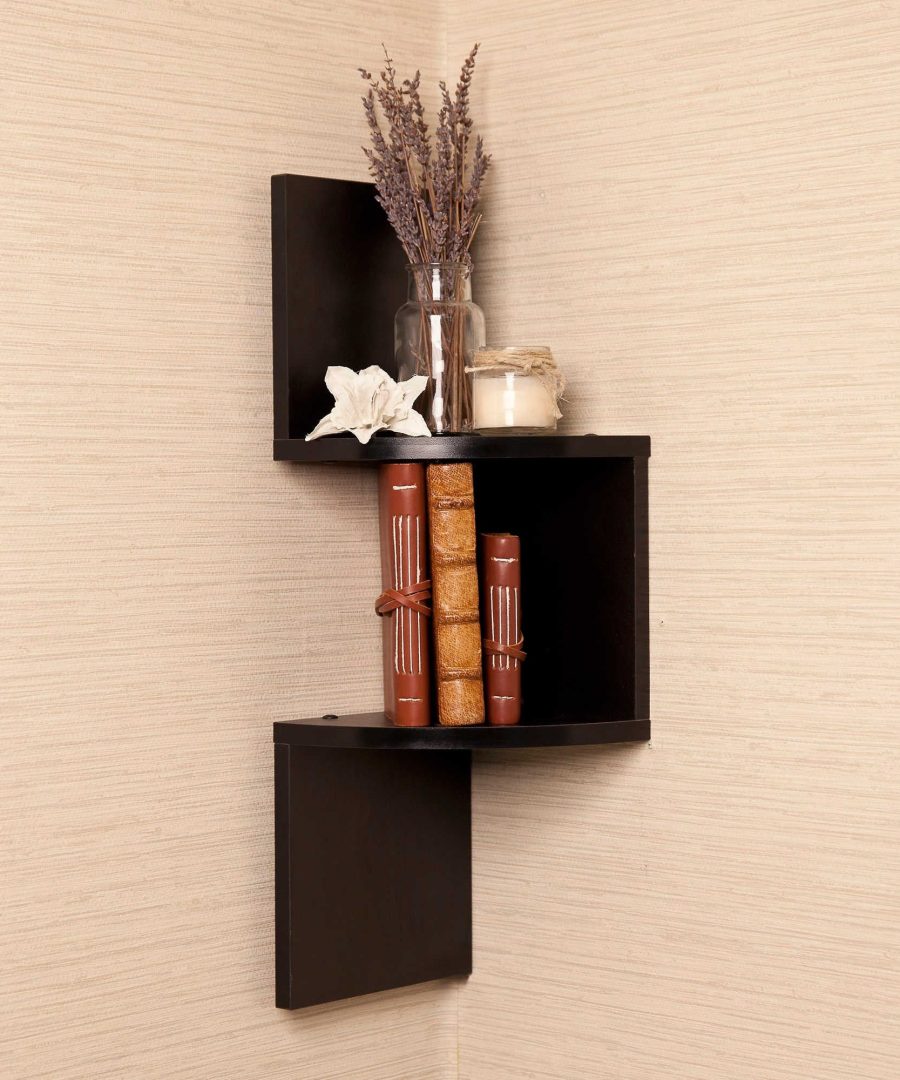 Wall-Mounted Corner Shelf Unit