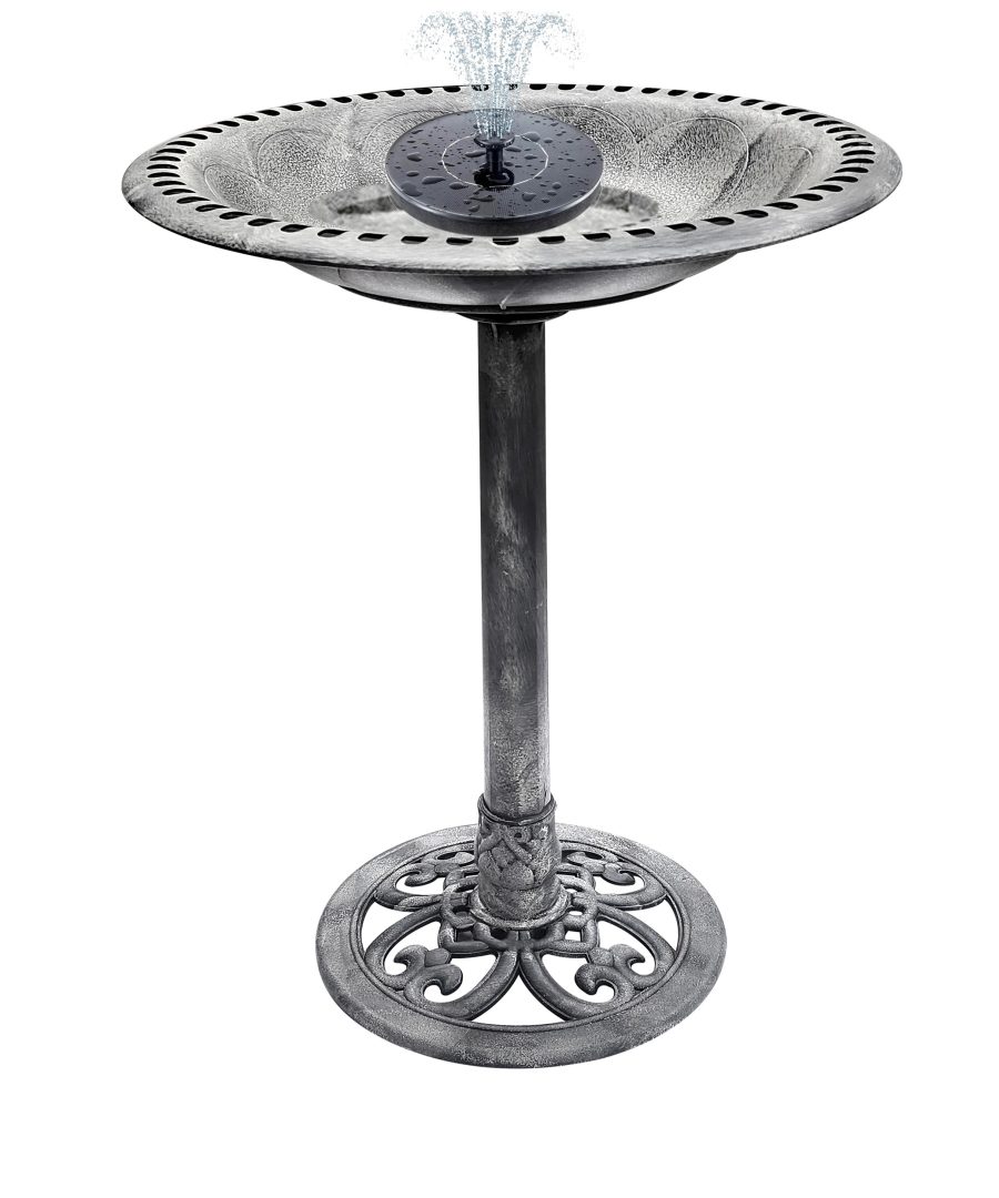 Outdoor Garden Birdbath with Fountain