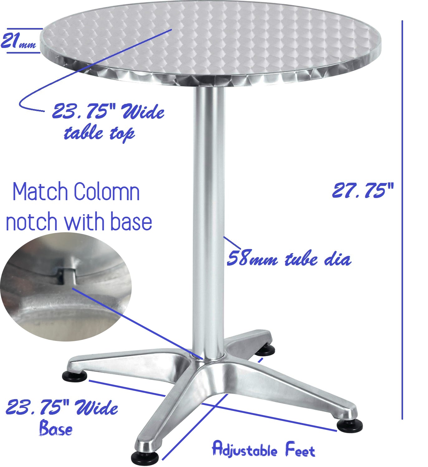 Round Metal Dining Table - Image 10
