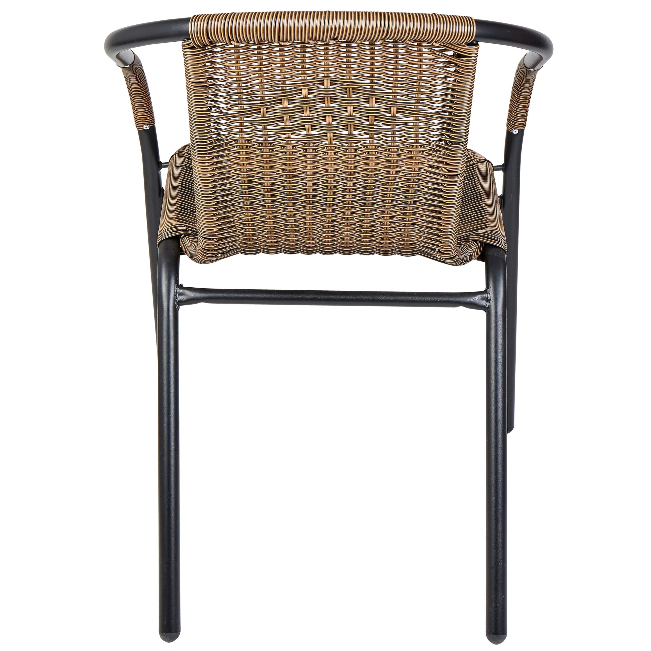 Outdoor Round Table with Woven-Back Chairs - Image 8