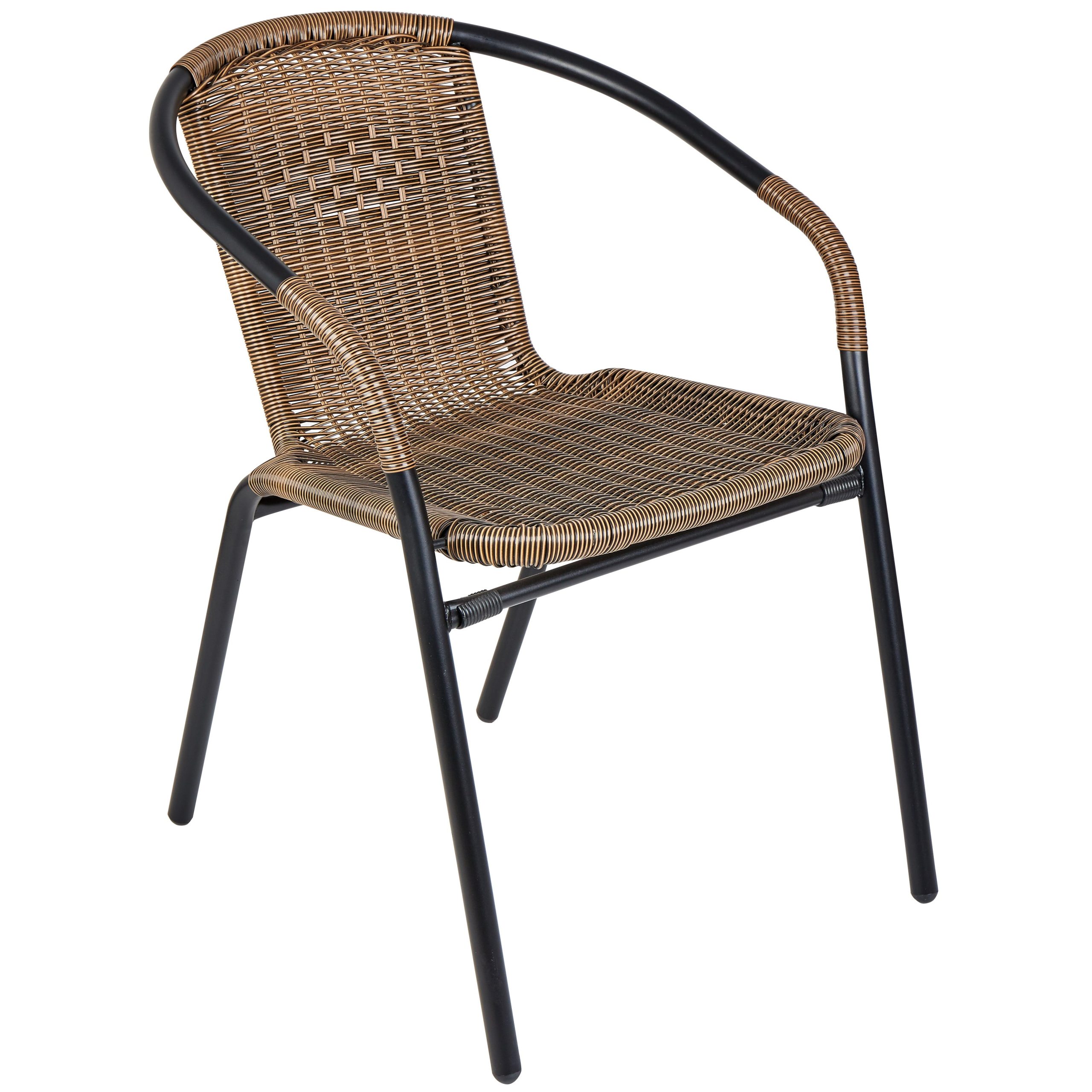 Outdoor Round Table with Woven-Back Chairs - Image 13