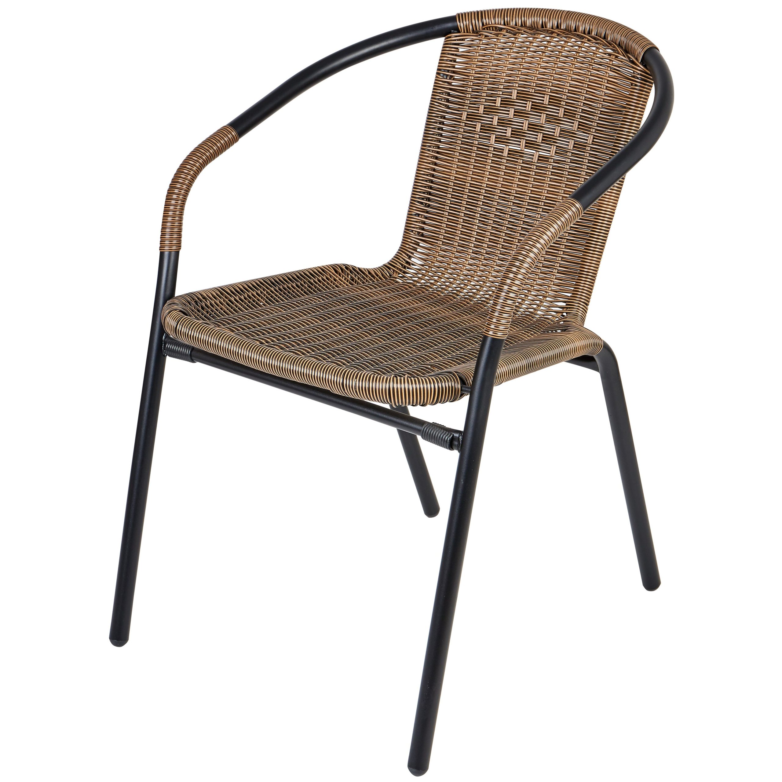 Outdoor Round Table with Woven-Back Chairs - Image 10