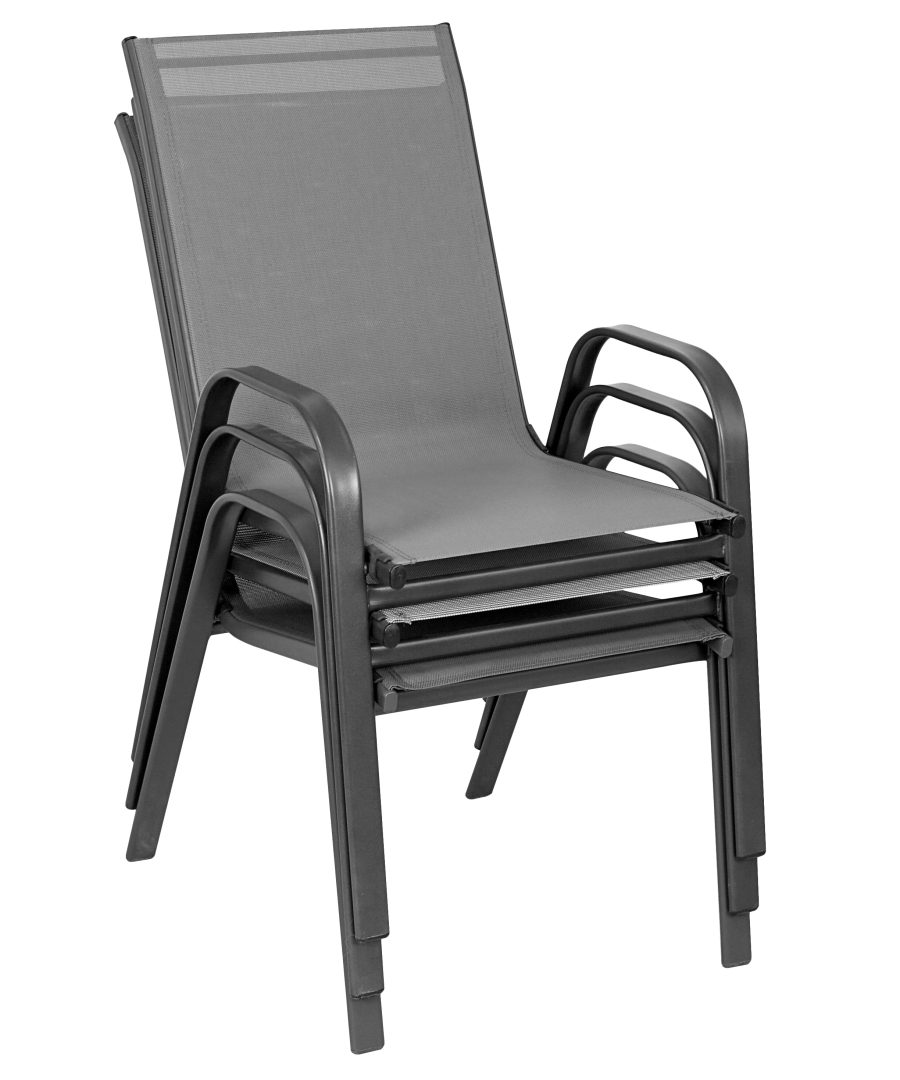 Stackable Outdoor Chairs with Armrests