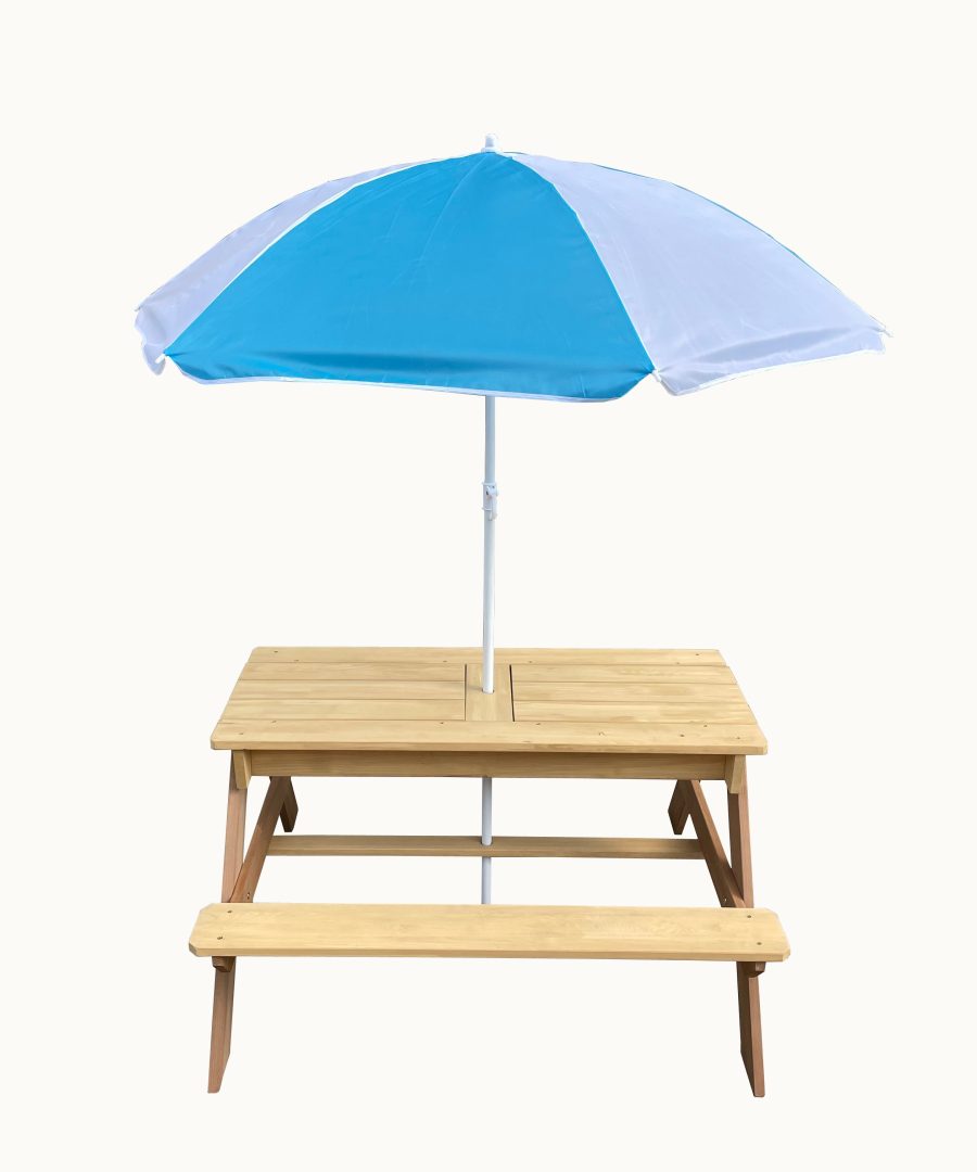 Children's Outdoor Play Picnic Table with Umbrella