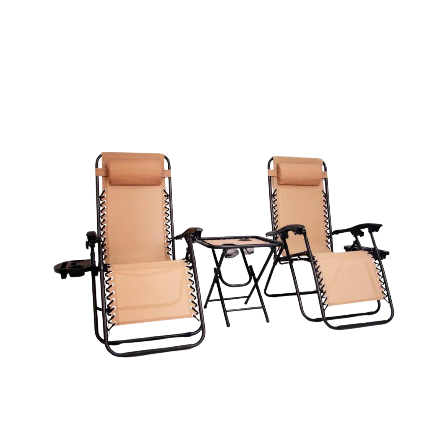 Folding Lounge Chair Set with Table - Image 7