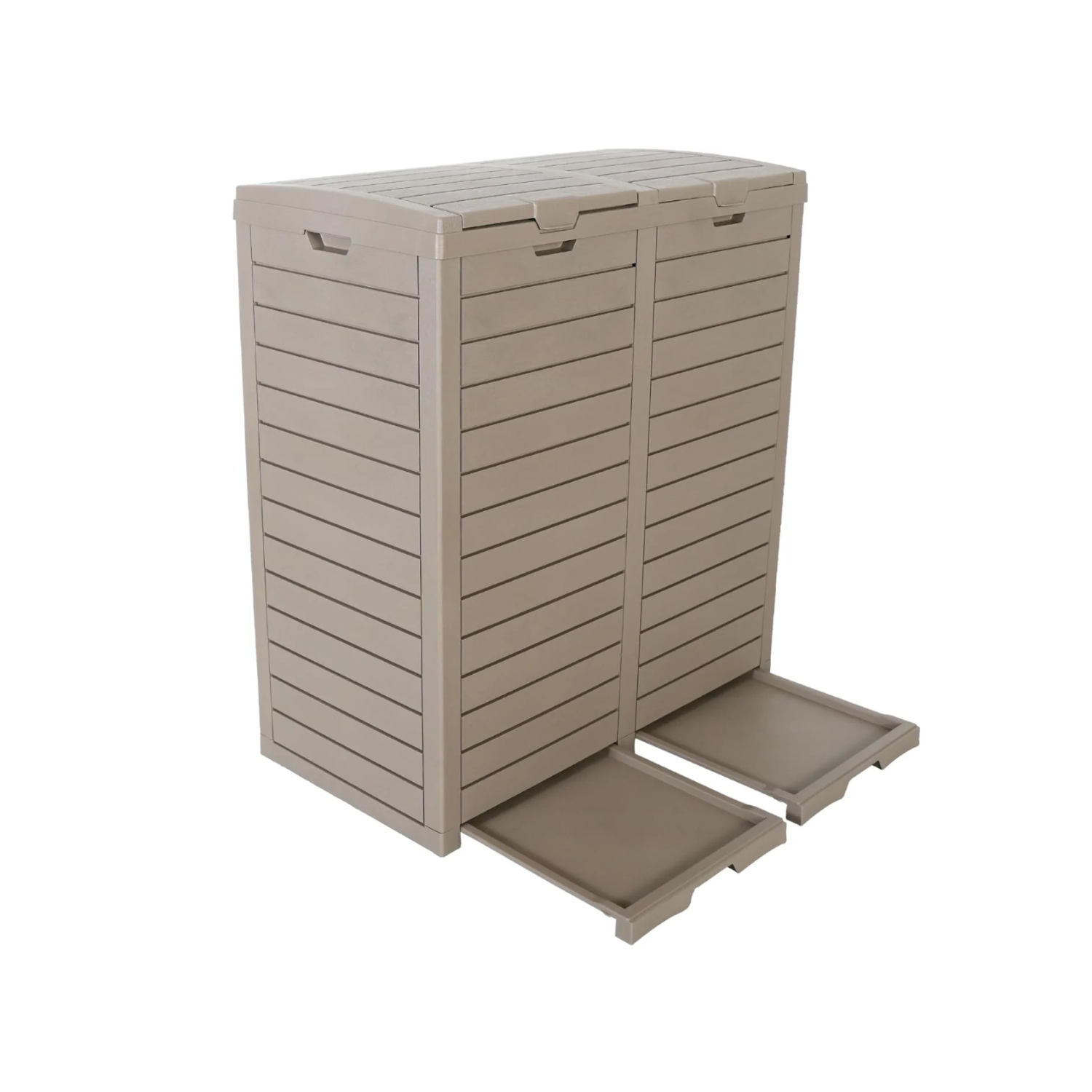 Dual-Compartment Outdoor Trash Can