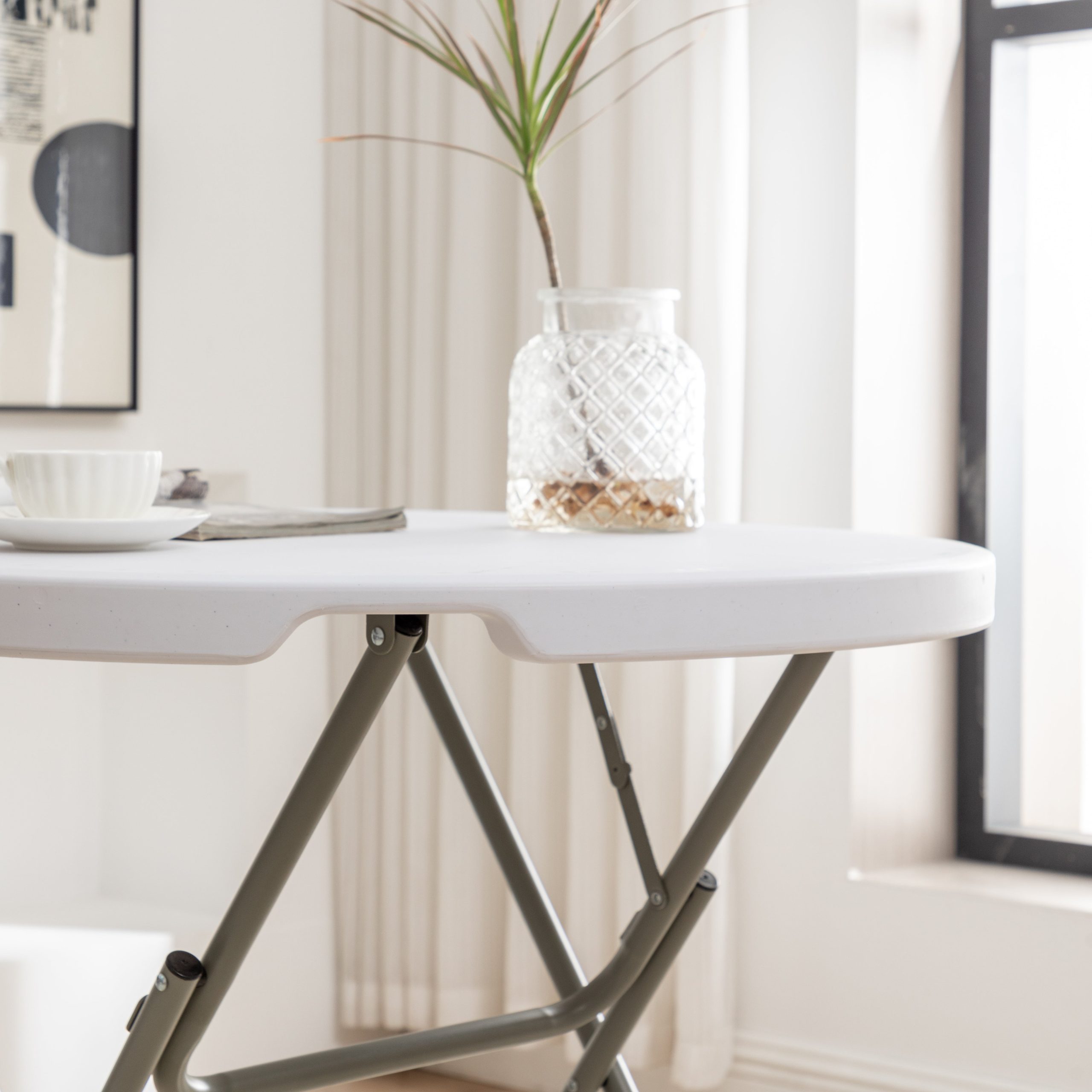 Folding Round Table Set - Image 12