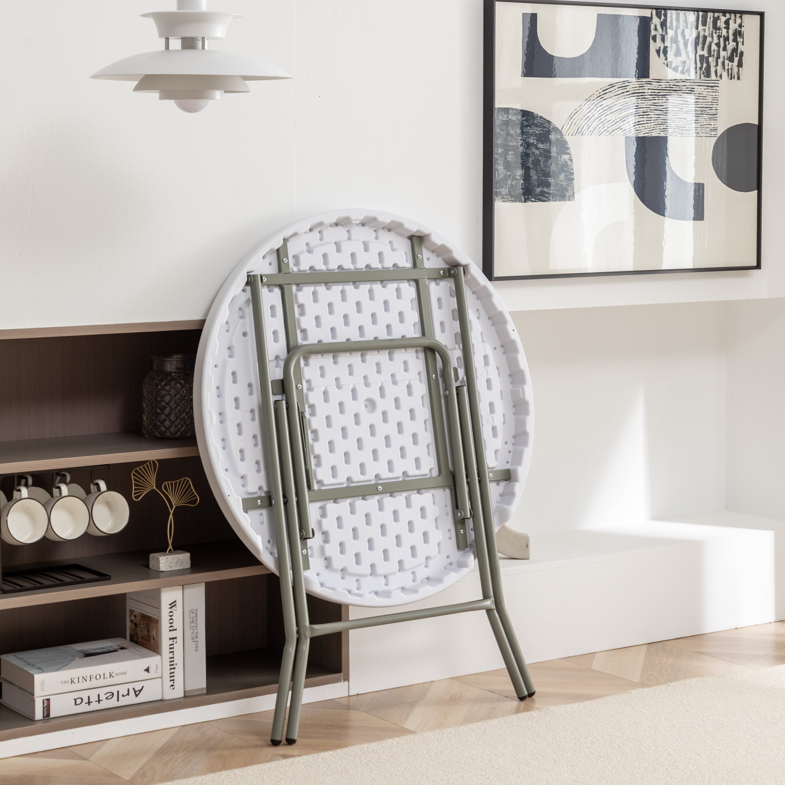 Folding Round Table Set - Image 8