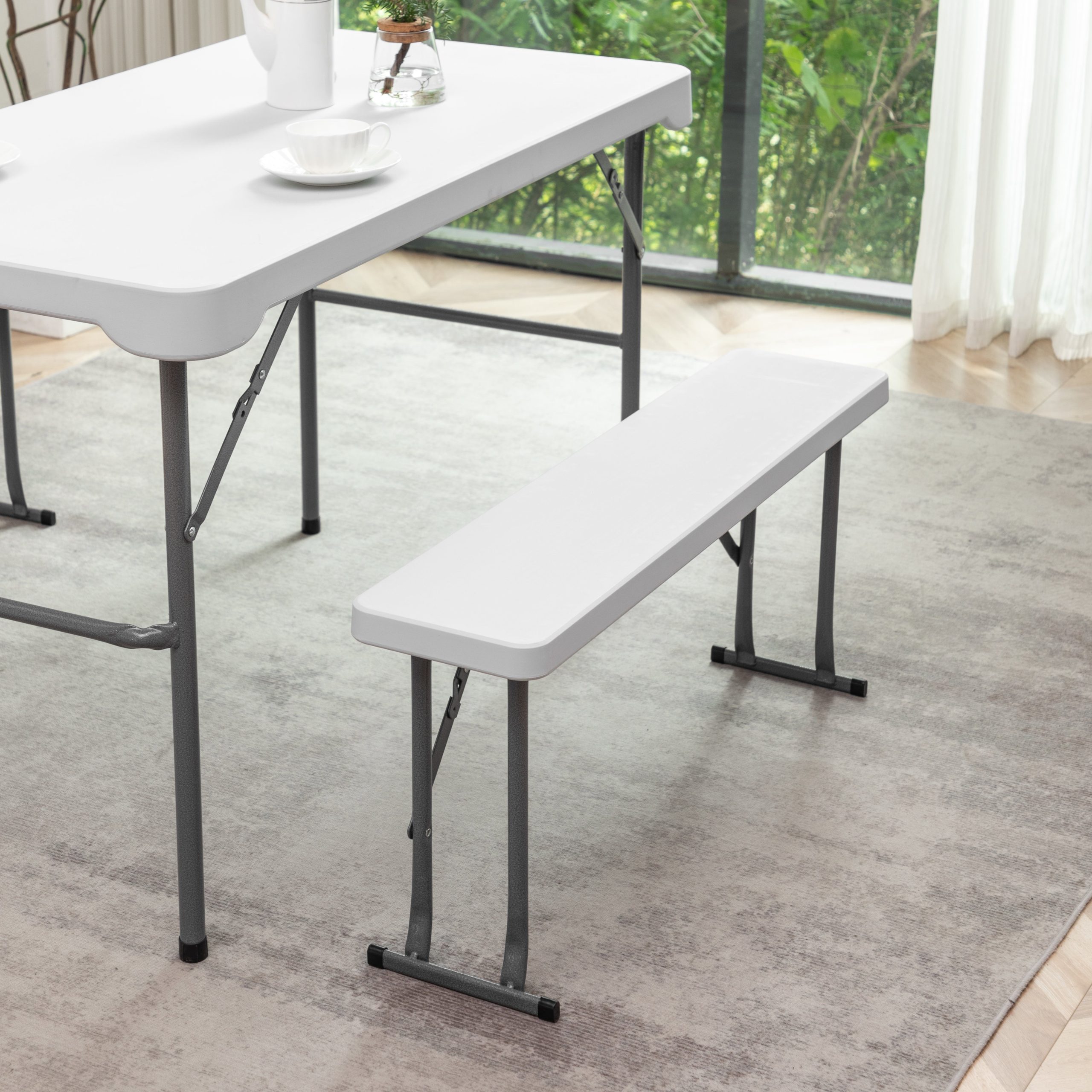 Folding Table and Bench Set
