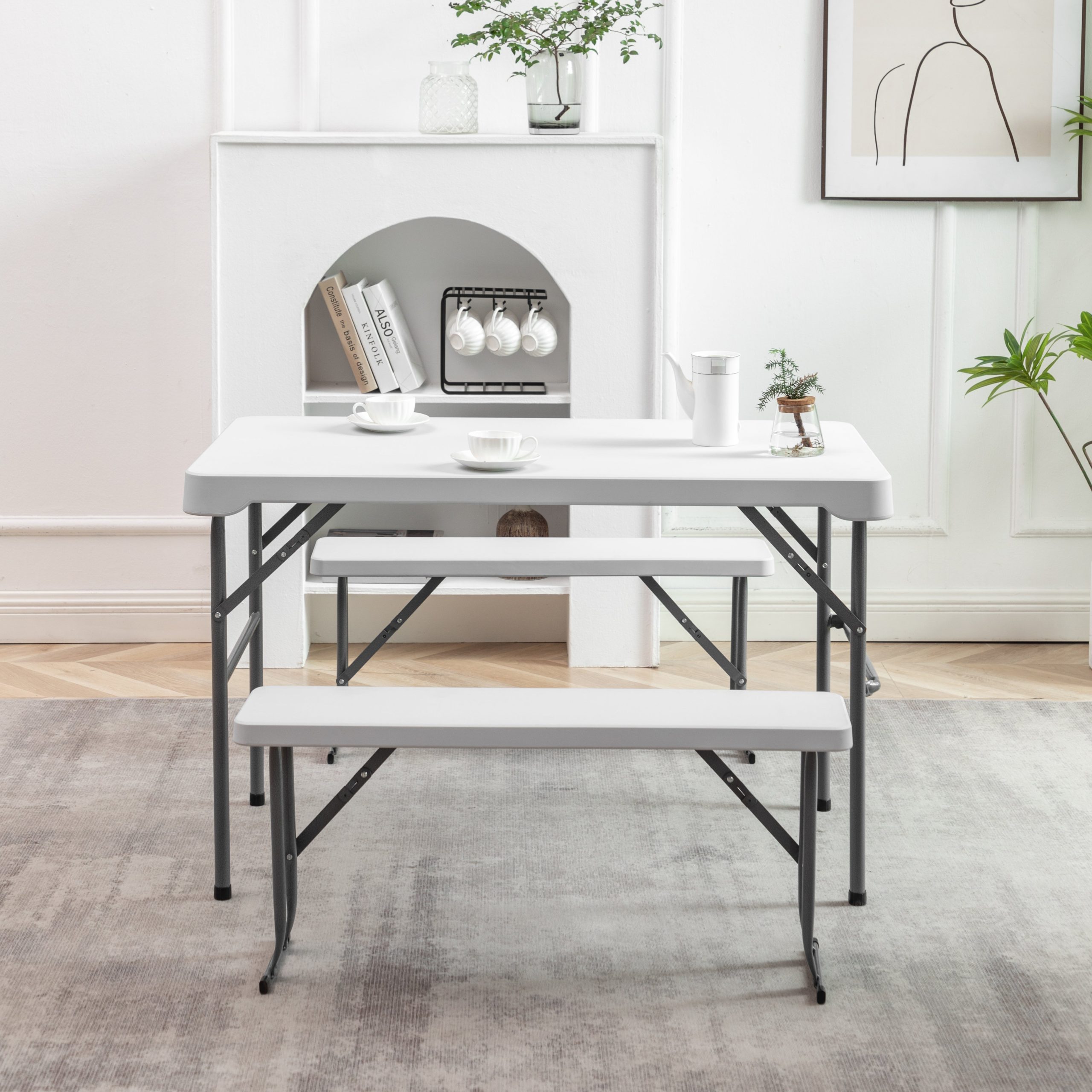 Folding Table and Bench Set - Image 2