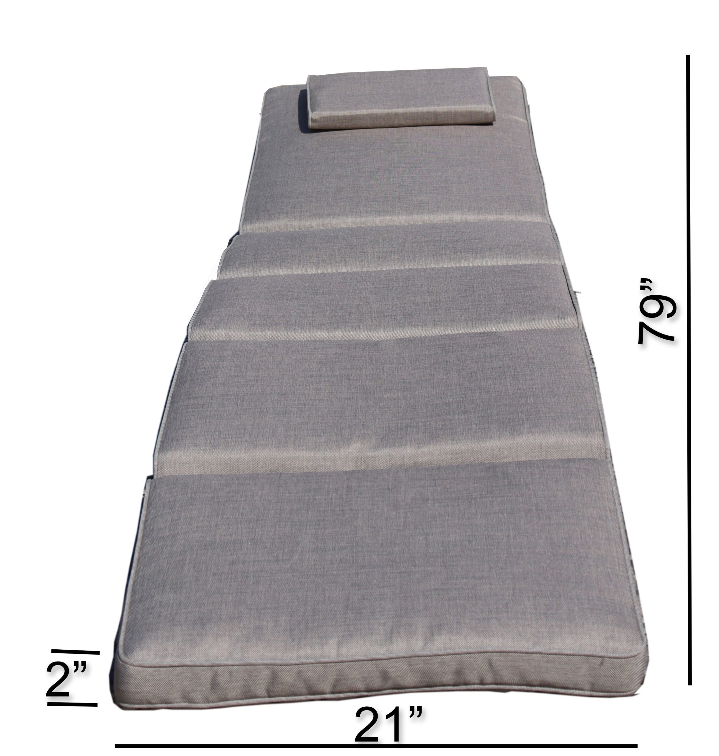 Outdoor Reclining Chaise Lounge Cushion - Image 3