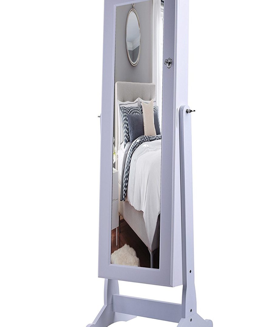 Jewelry Cabinet with Full-Length Mirror