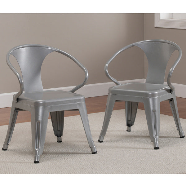 Industrial Dining Chairs with Armrests - Set of 2