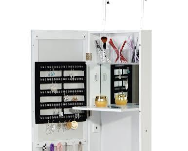 Wall-Mounted Jewelry and Cosmetics Organizer