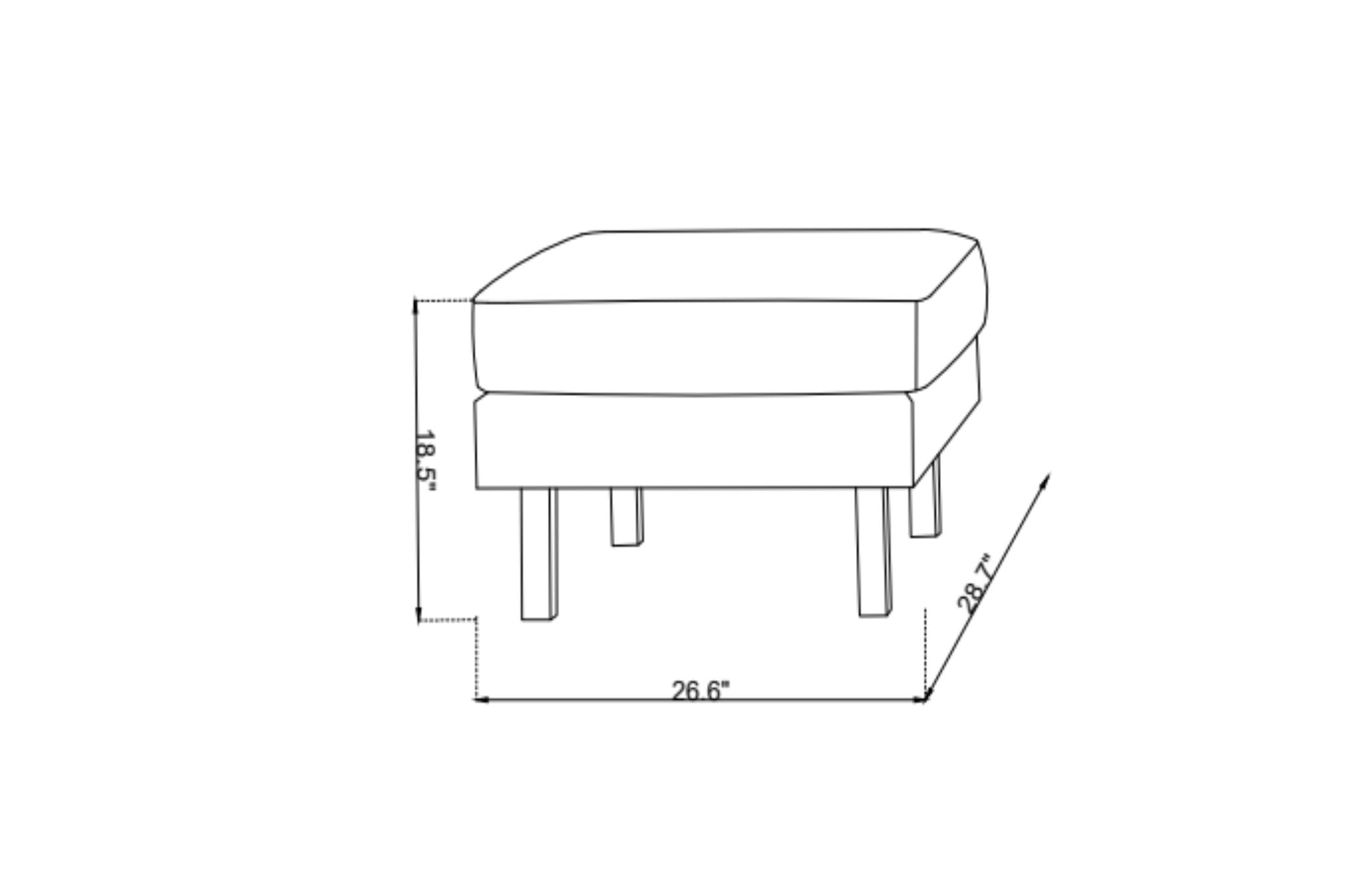 Rectangular Ottoman Bench - Image 3