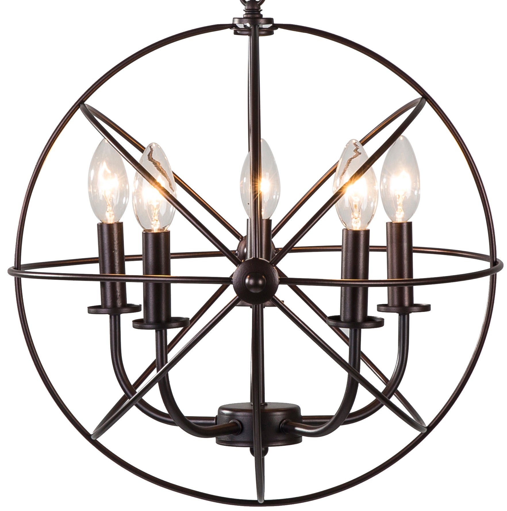 Premium Industrial Orb Chandelier