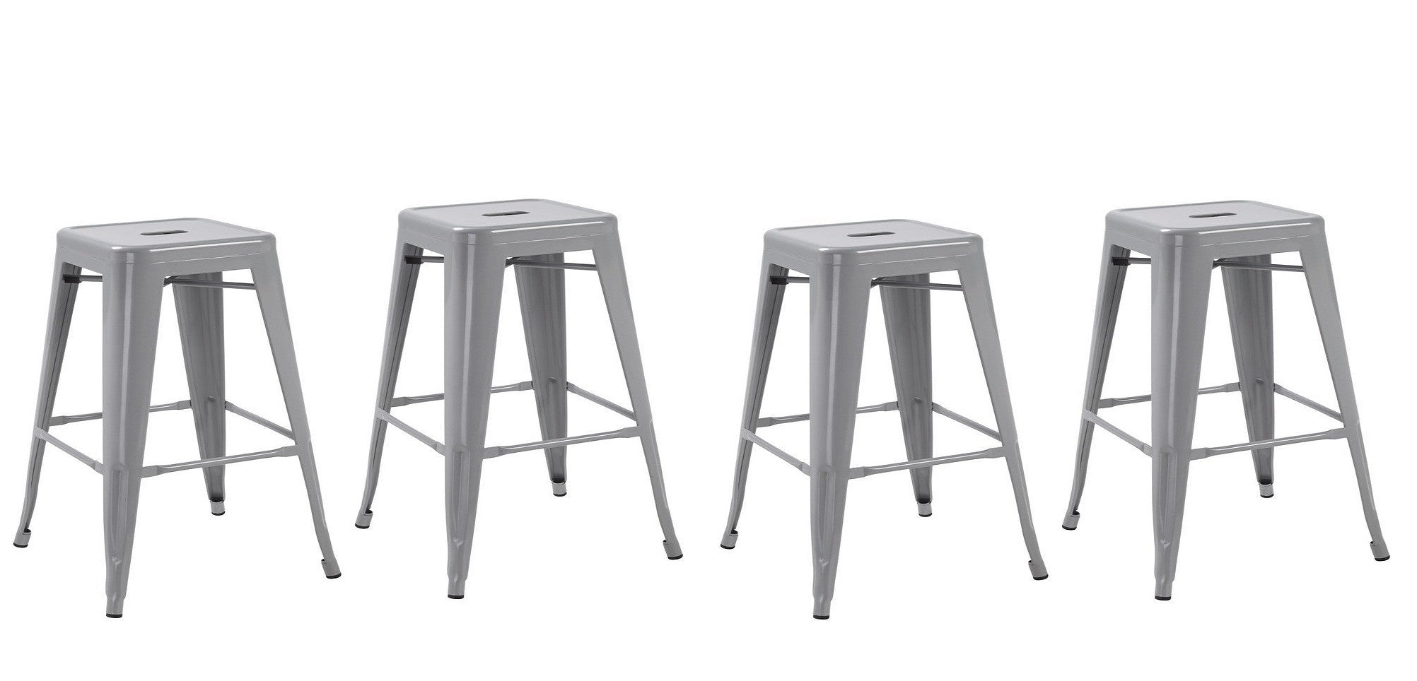 Premium Industrial Stackable Bar Stools Set
