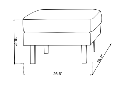 Premium Upholstered Ottoman